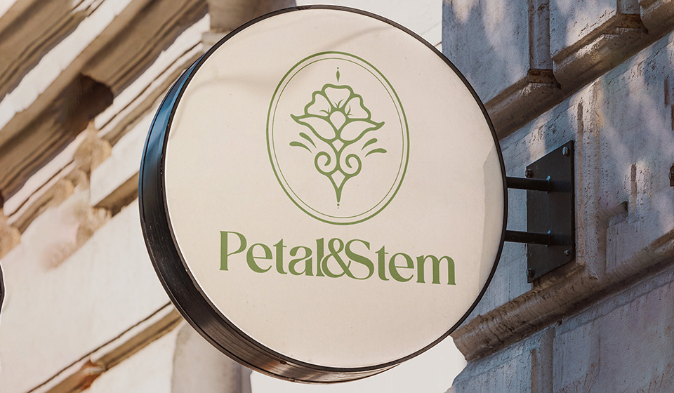 Petal&Stem, znak i logotip, rad polaznika Tamara Miković